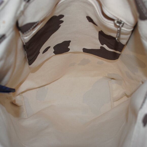 Brown Cow Print Vertical Duck Tote Bag - BAGGU - Picture 3 of 5